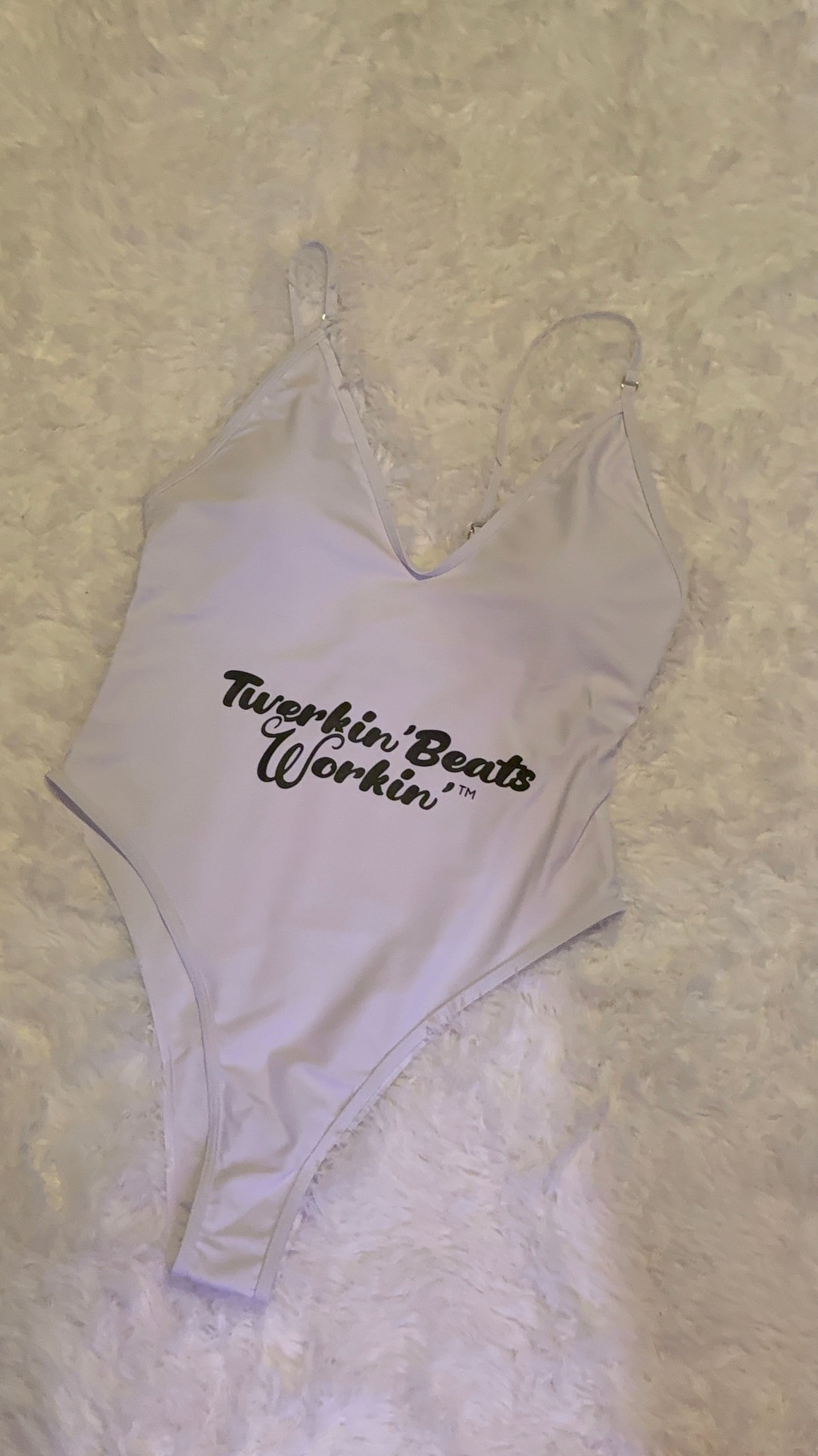 White Twerkin’ Beats Workin’ logo design one piece