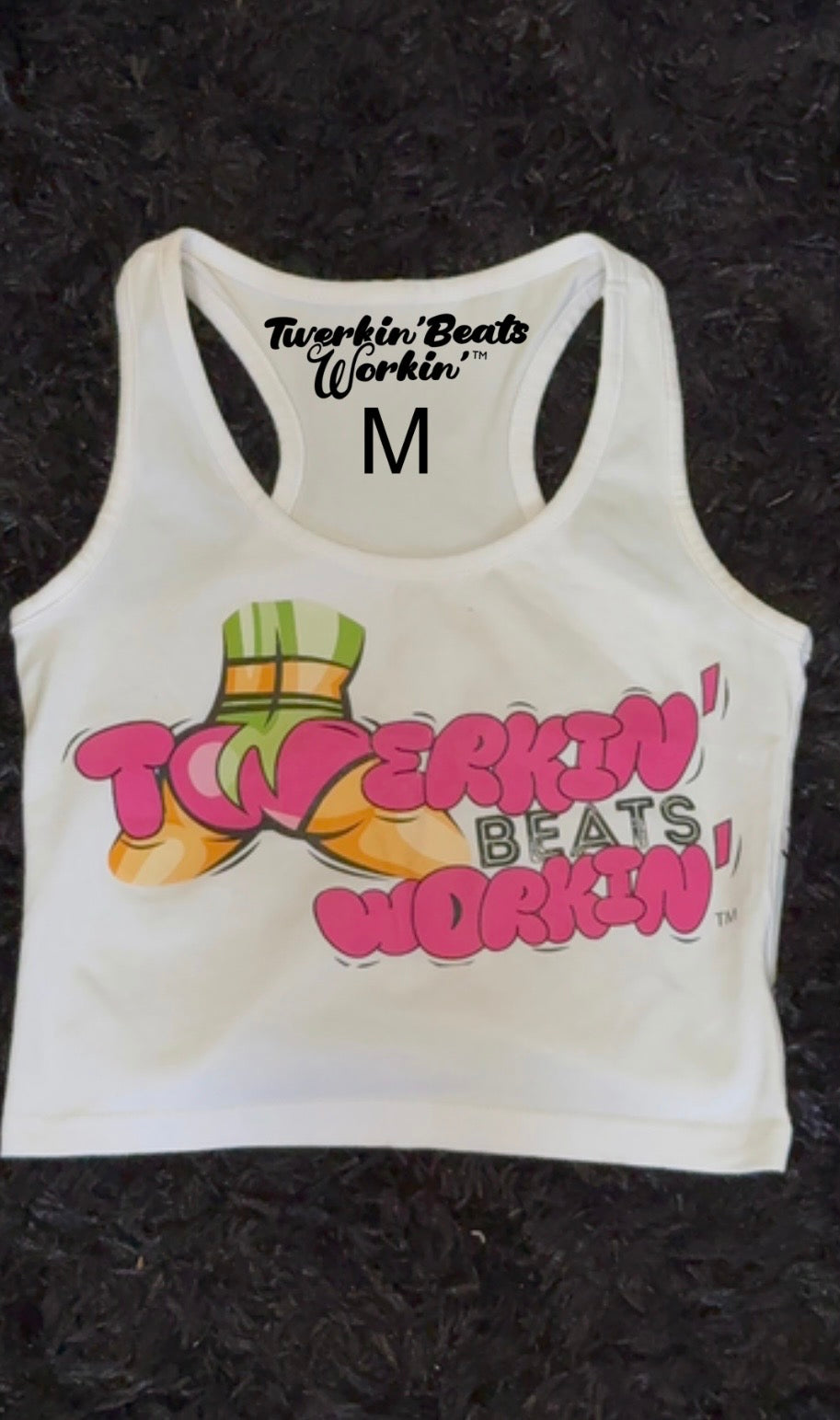 Pink & green tbw front of tank/ glitter Tbw back of tank