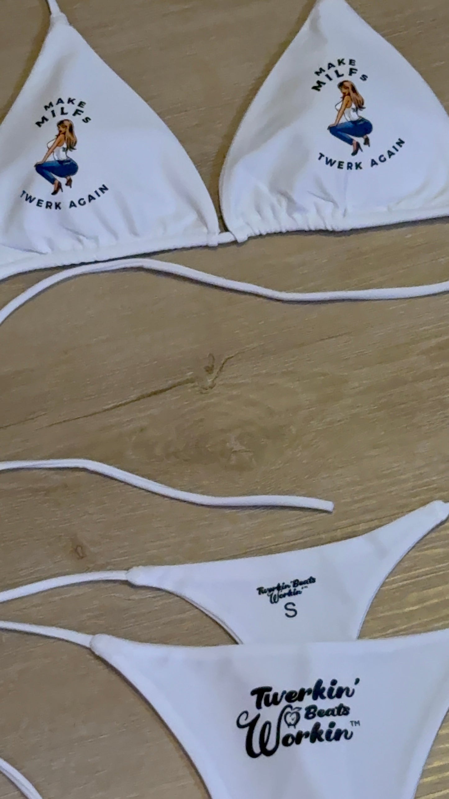 Make MILFs twerk again Twerkin’ Beats Workin’ designed bikini