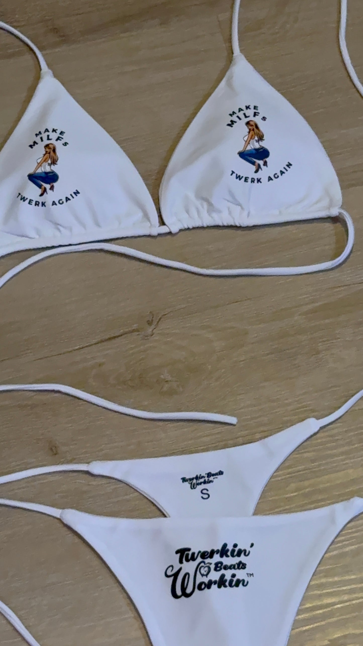 Make MILFs twerk again Twerkin’ Beats Workin’ designed bikini