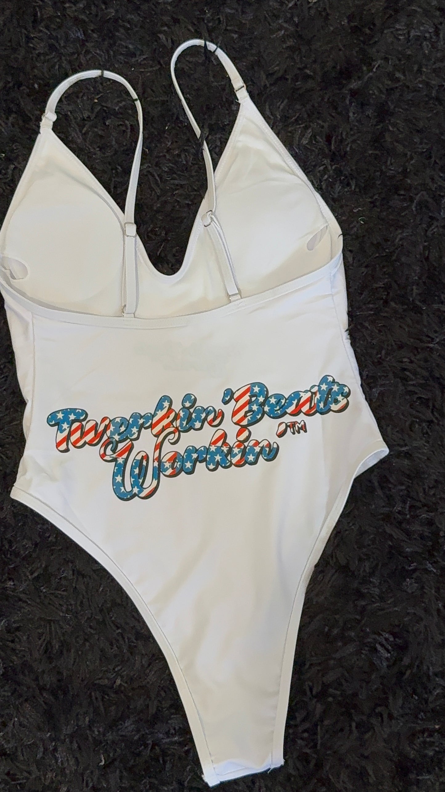 Make America Twerk Again on front of one piece