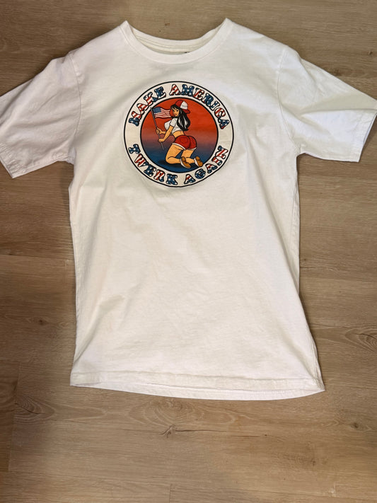 Make America twerk again by Twerkin’ beats workin’ design on front of t-shirt