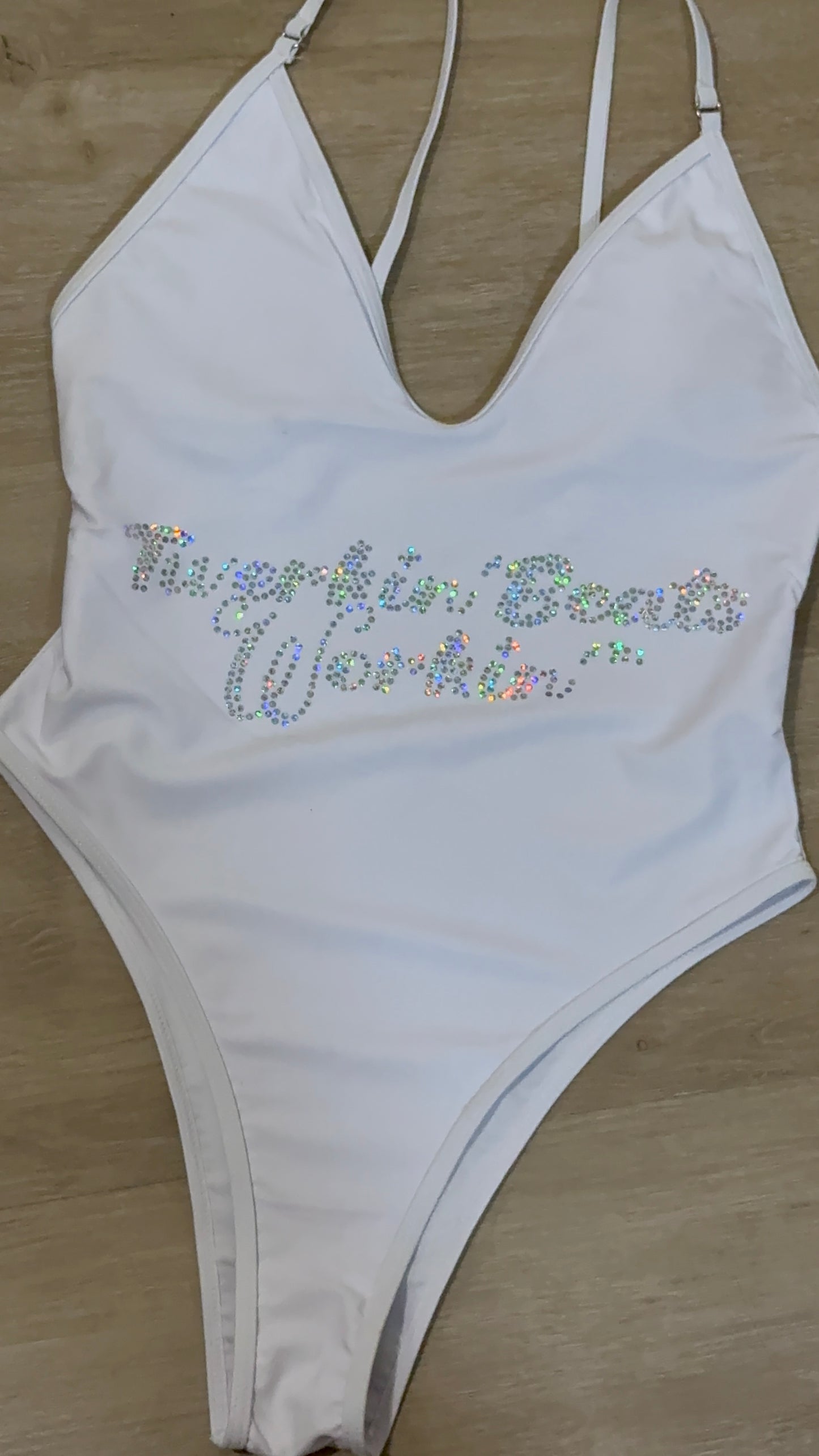 Pink and green TBW designed one piece