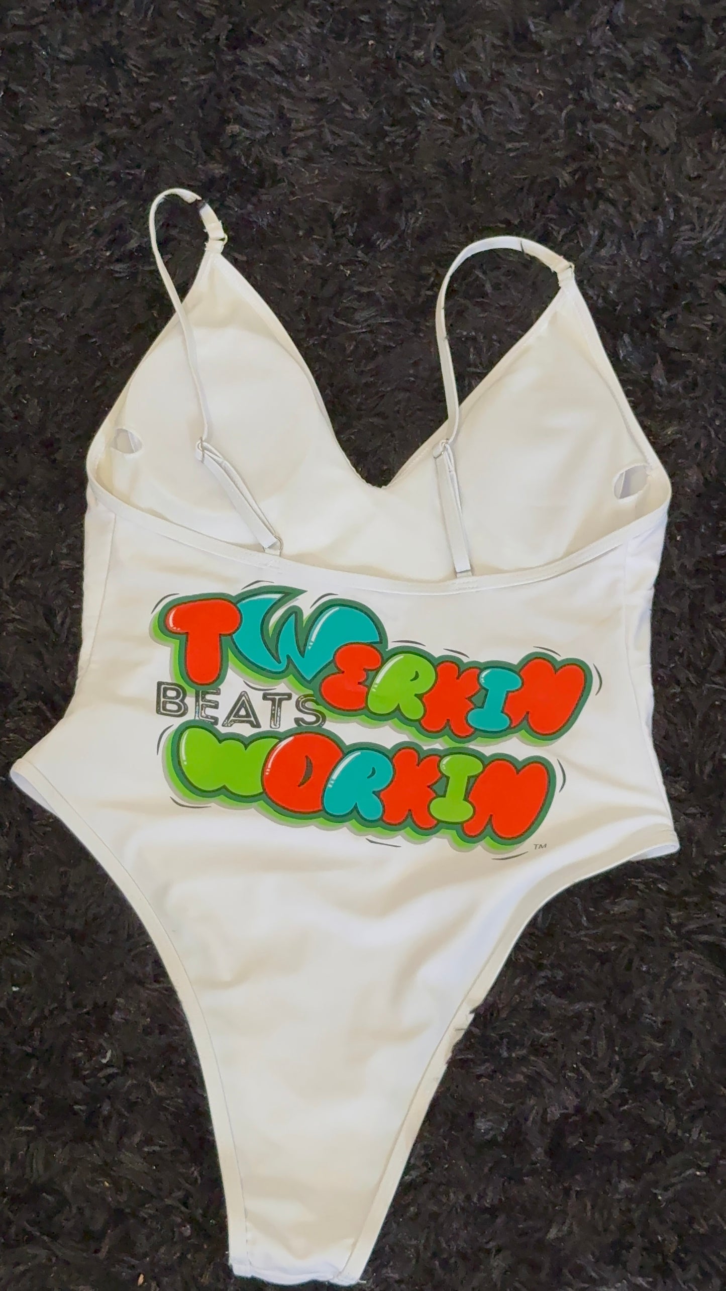 Orange, blue & green TBW designed one piece