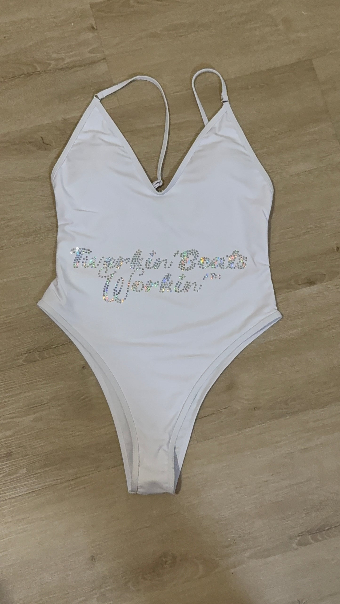 Purple and green booty designed Twerkin’ Beats Workin’ one piece