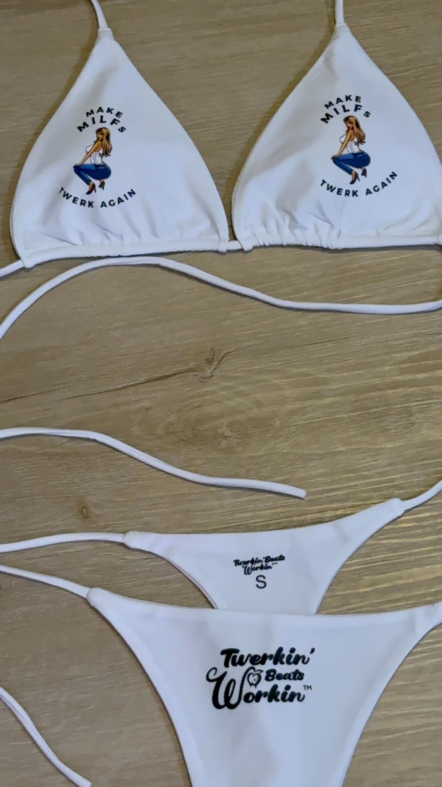 Make MILFs twerk again Twerkin’ Beats Workin’ designed bikini