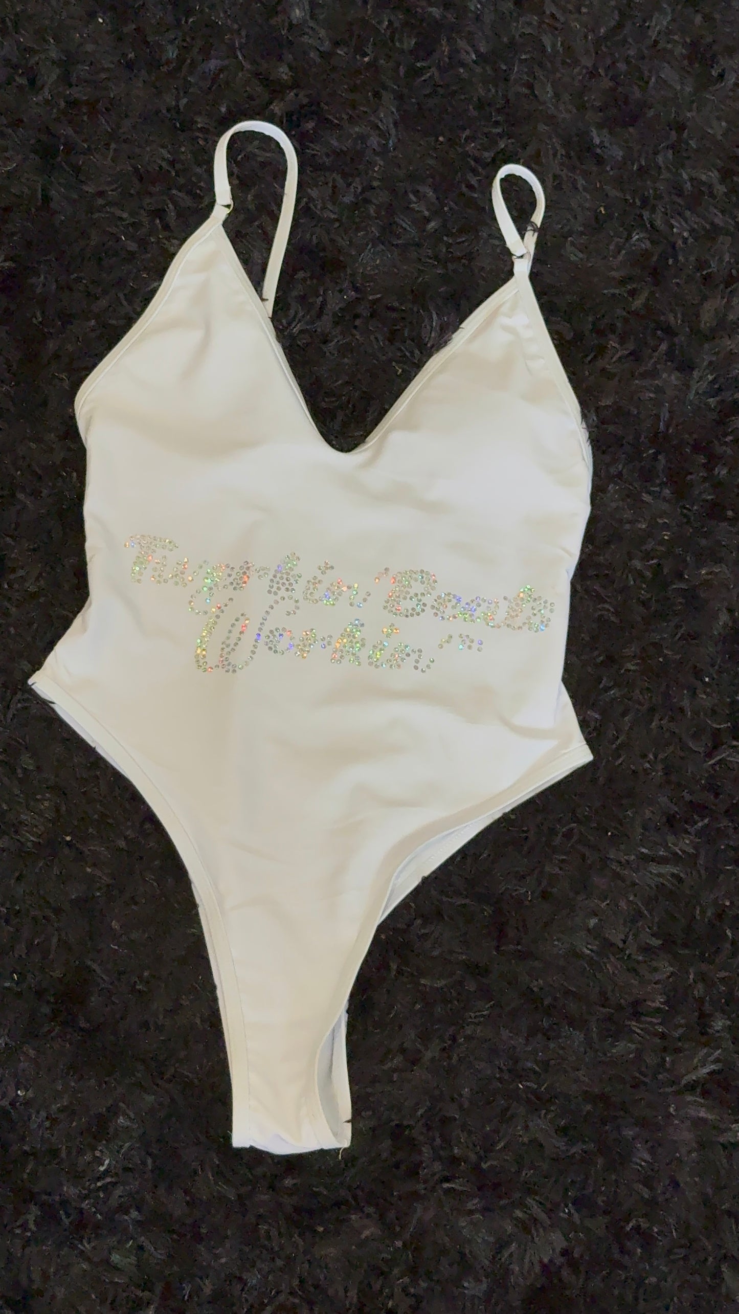 Purple and green booty designed Twerkin’ Beats Workin’ one piece