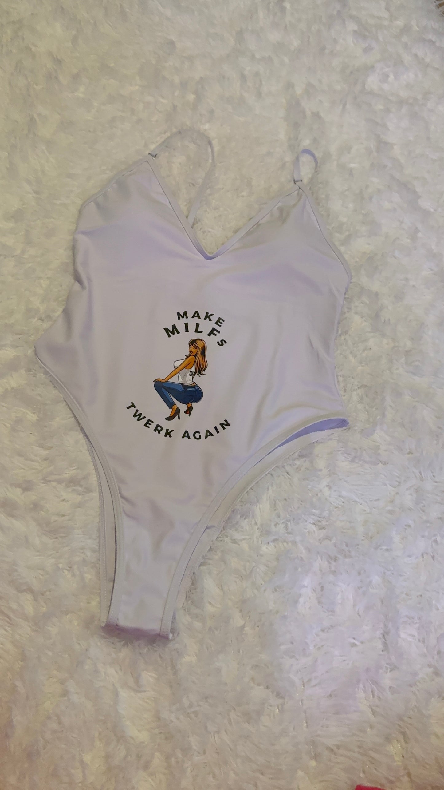 White Make Milfs Twerk Again design one piece