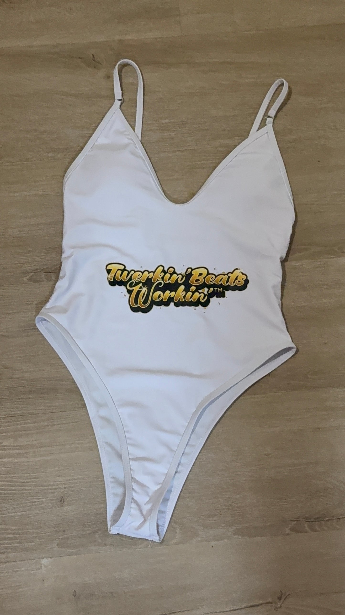 Gold Twerkin’ Beats Workin’ designed one piece