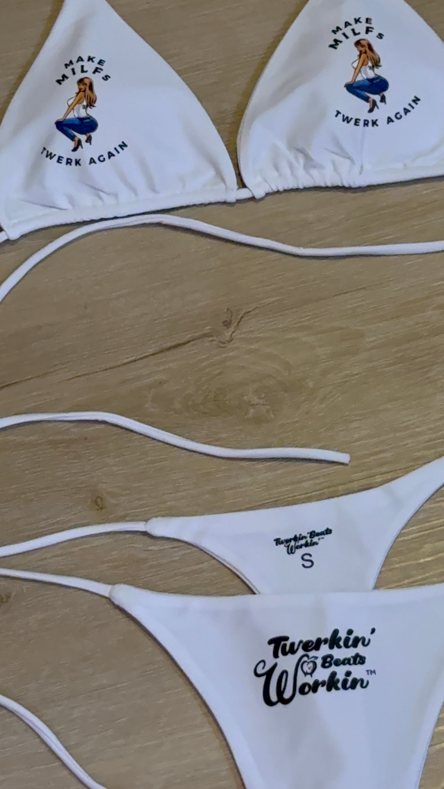 Make MILFs twerk again Twerkin’ Beats Workin’ designed bikini