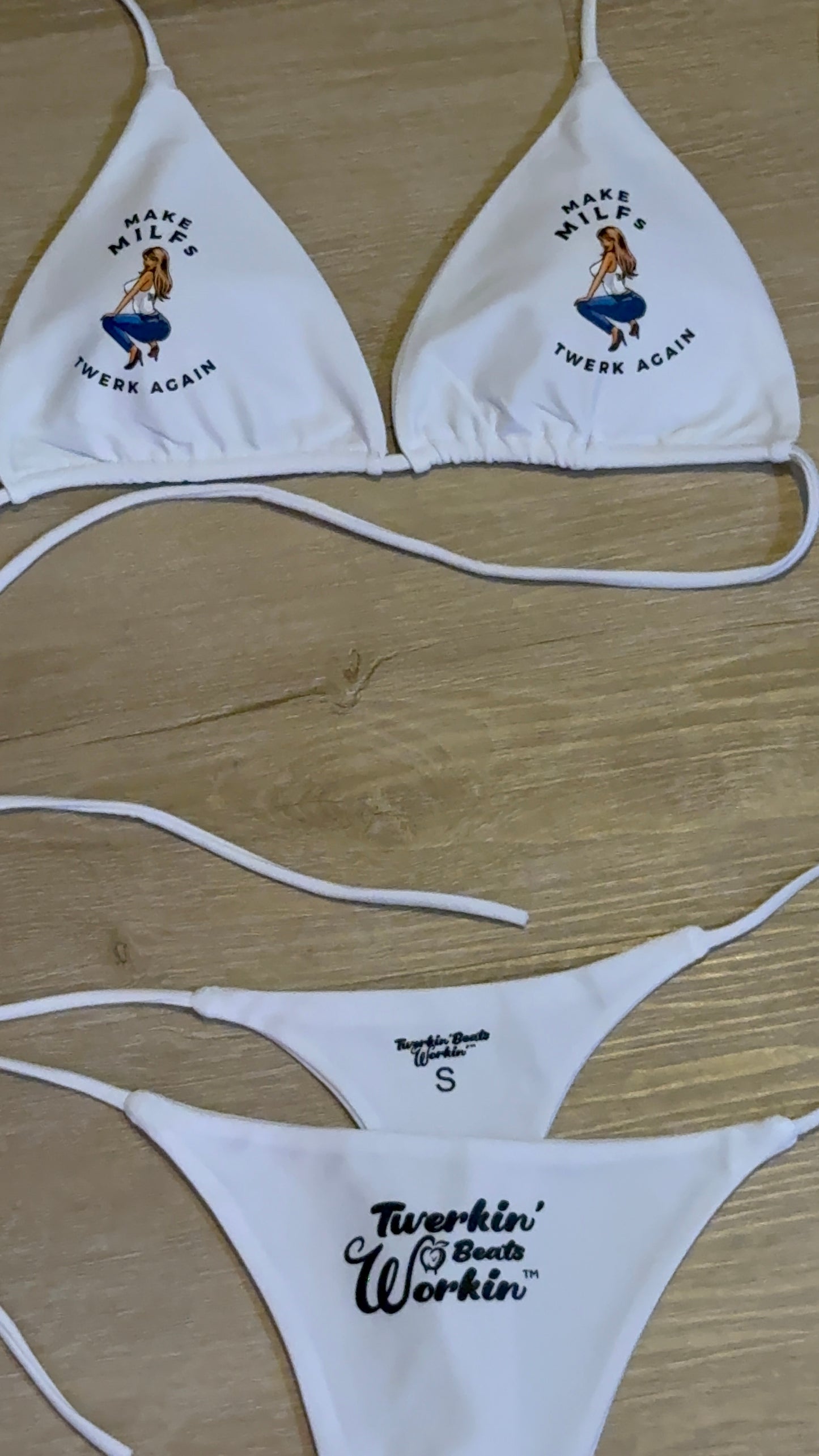 Make MILFs twerk again Twerkin’ Beats Workin’ designed bikini