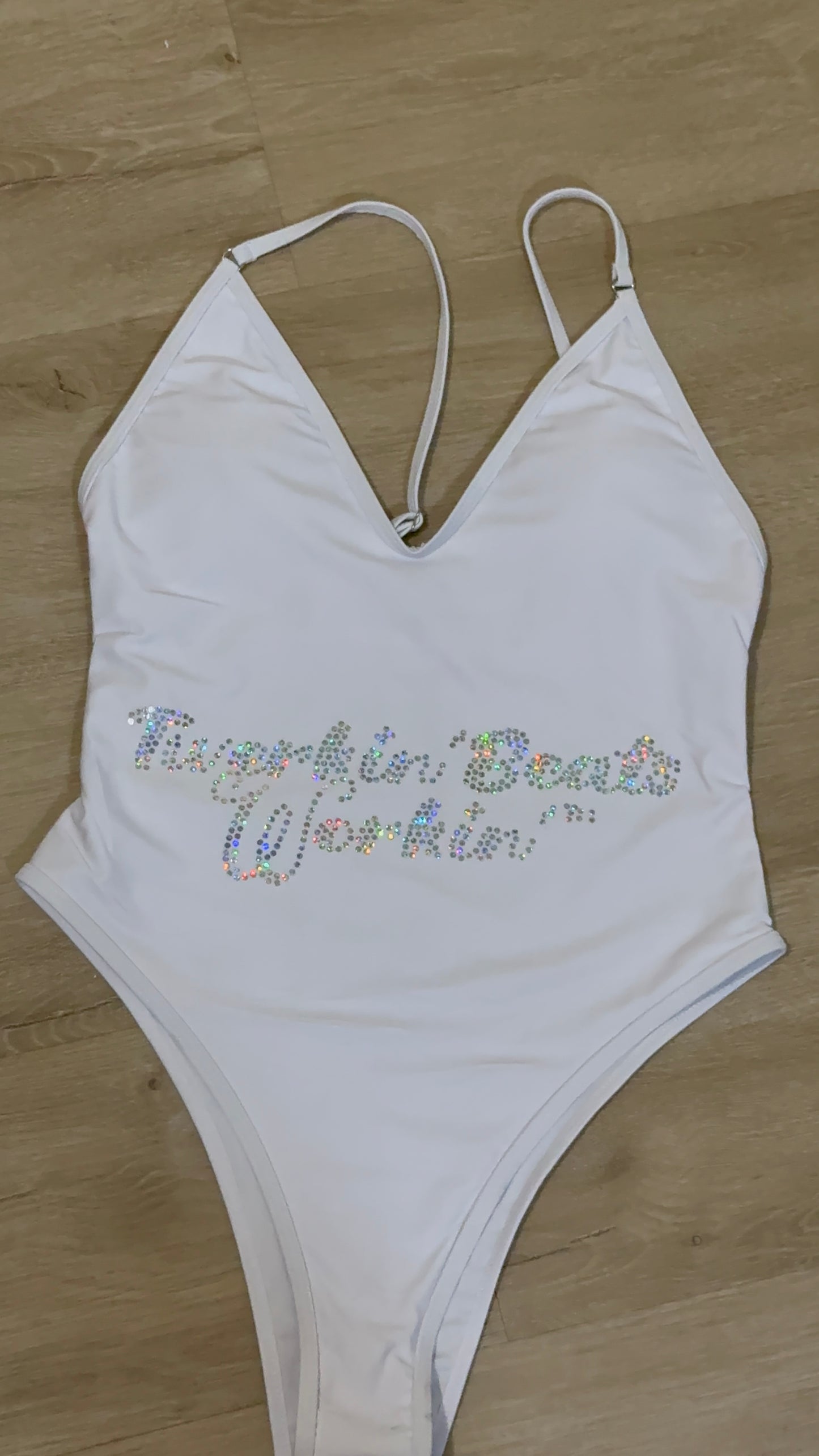 Purple and green booty designed Twerkin’ Beats Workin’ one piece