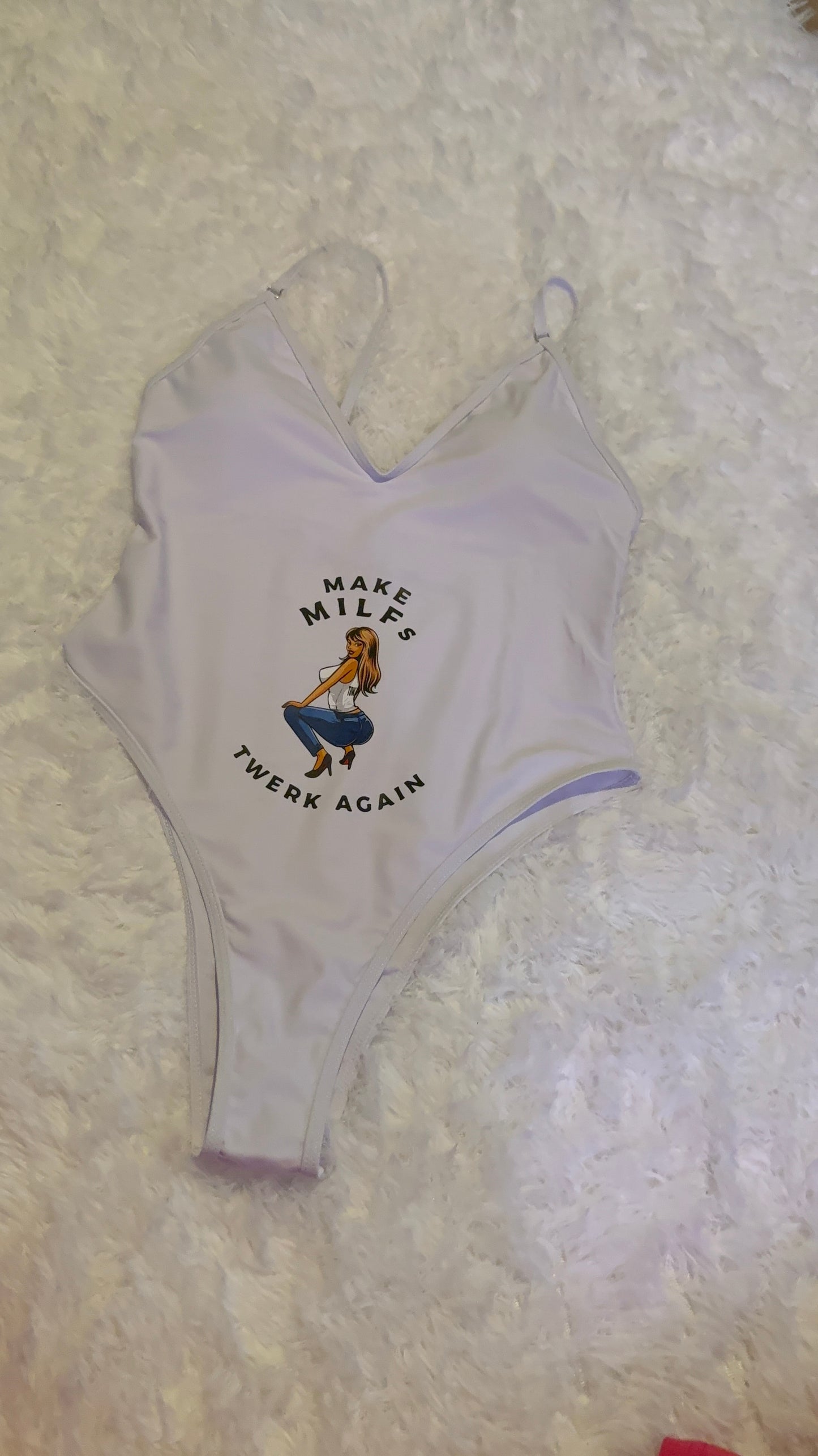 White Make Milfs Twerk Again design one piece