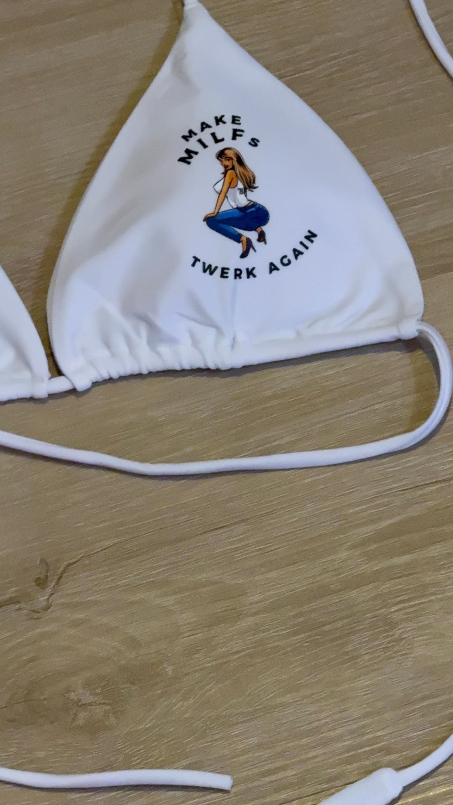 Make MILFs twerk again Twerkin’ Beats Workin’ designed bikini