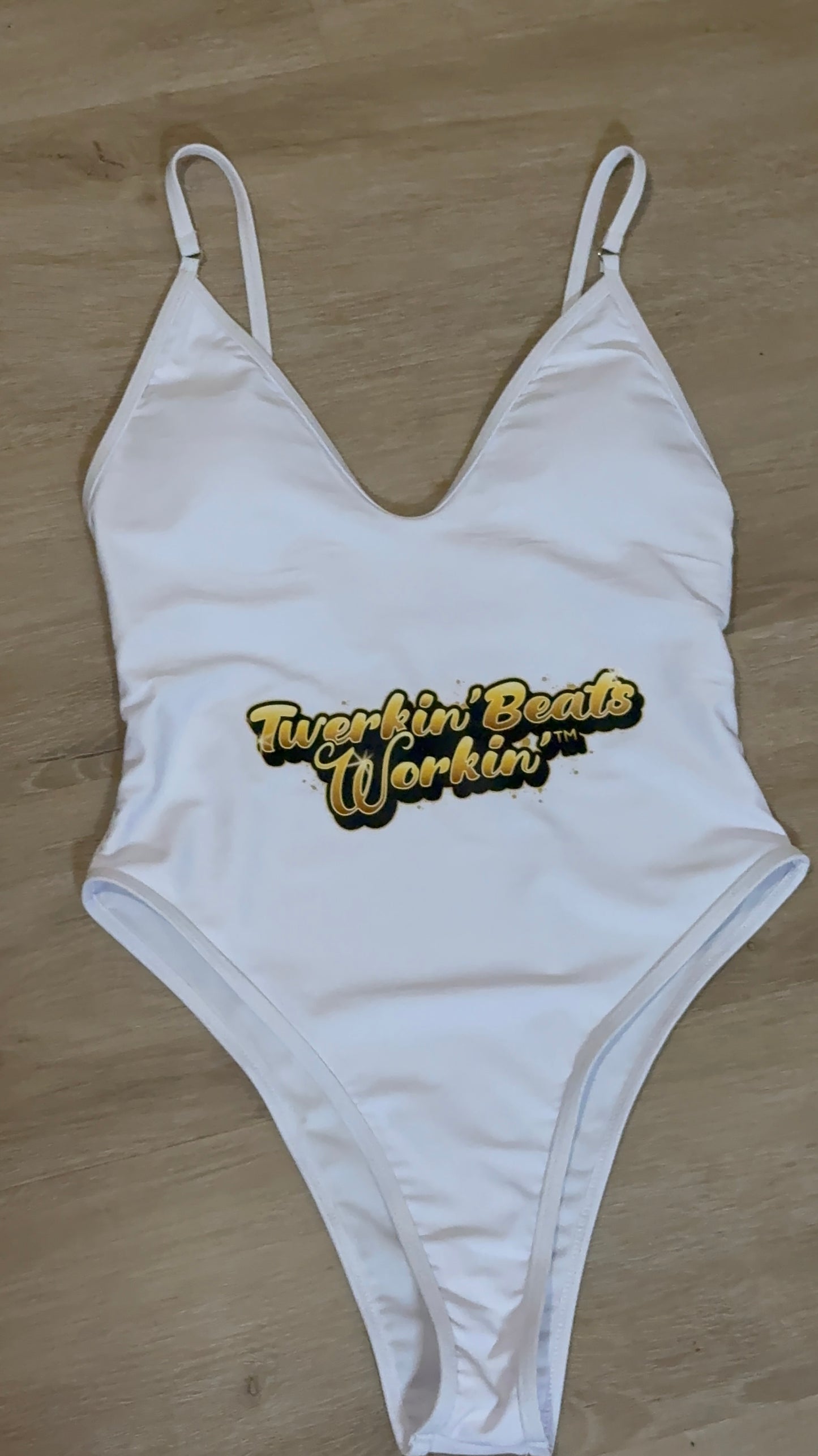 Gold Twerkin’ Beats Workin’ designed one piece