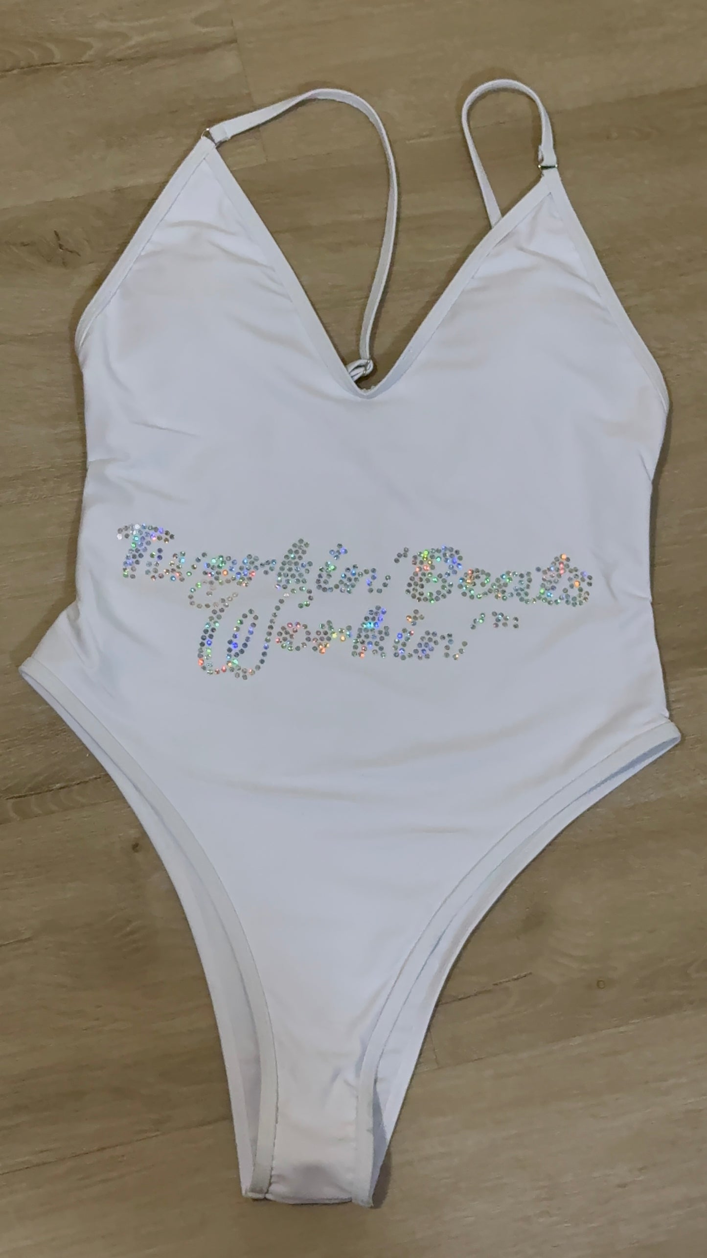 Purple and green booty designed Twerkin’ Beats Workin’ one piece