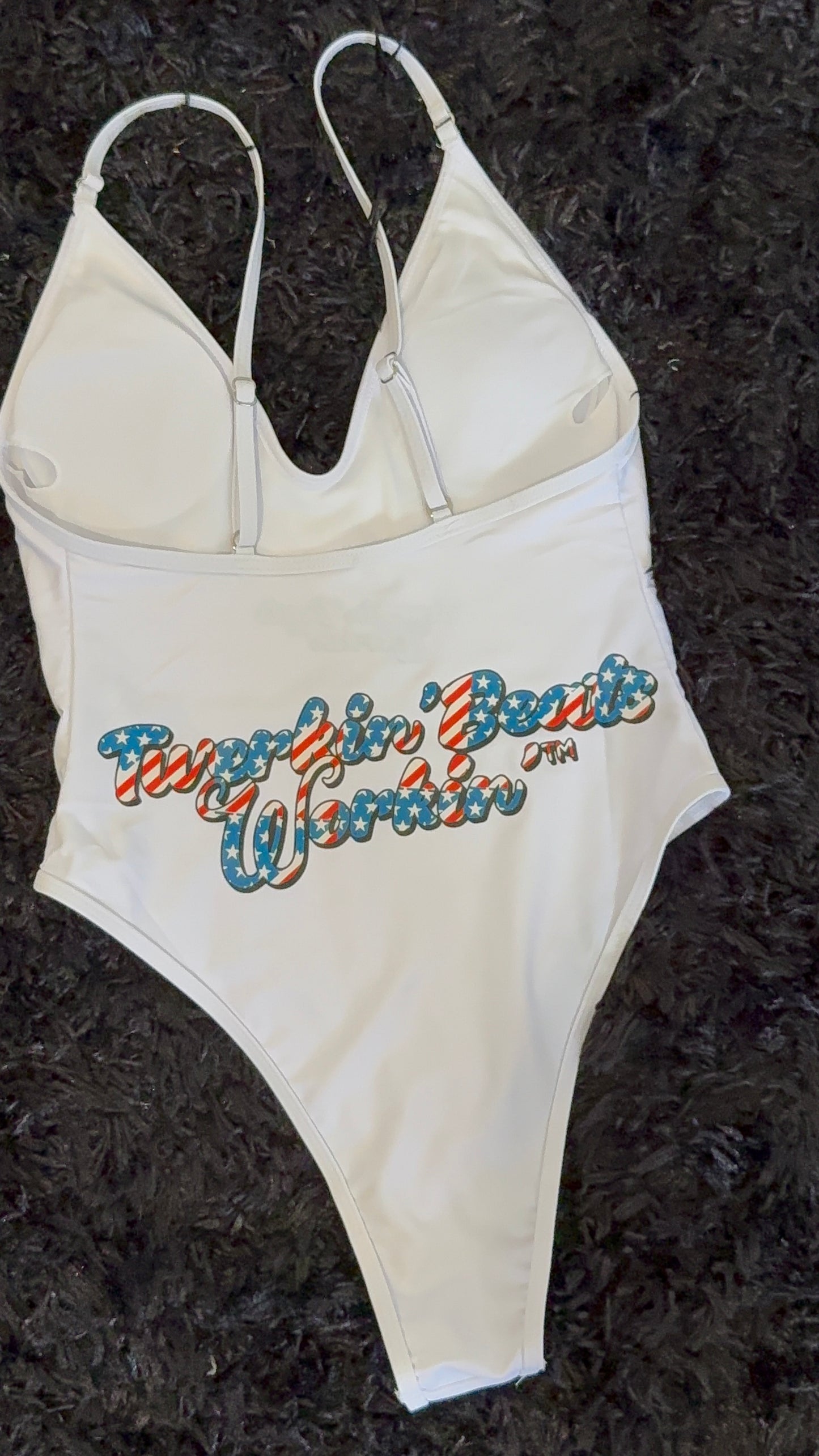 Make America Twerk Again on front of one piece