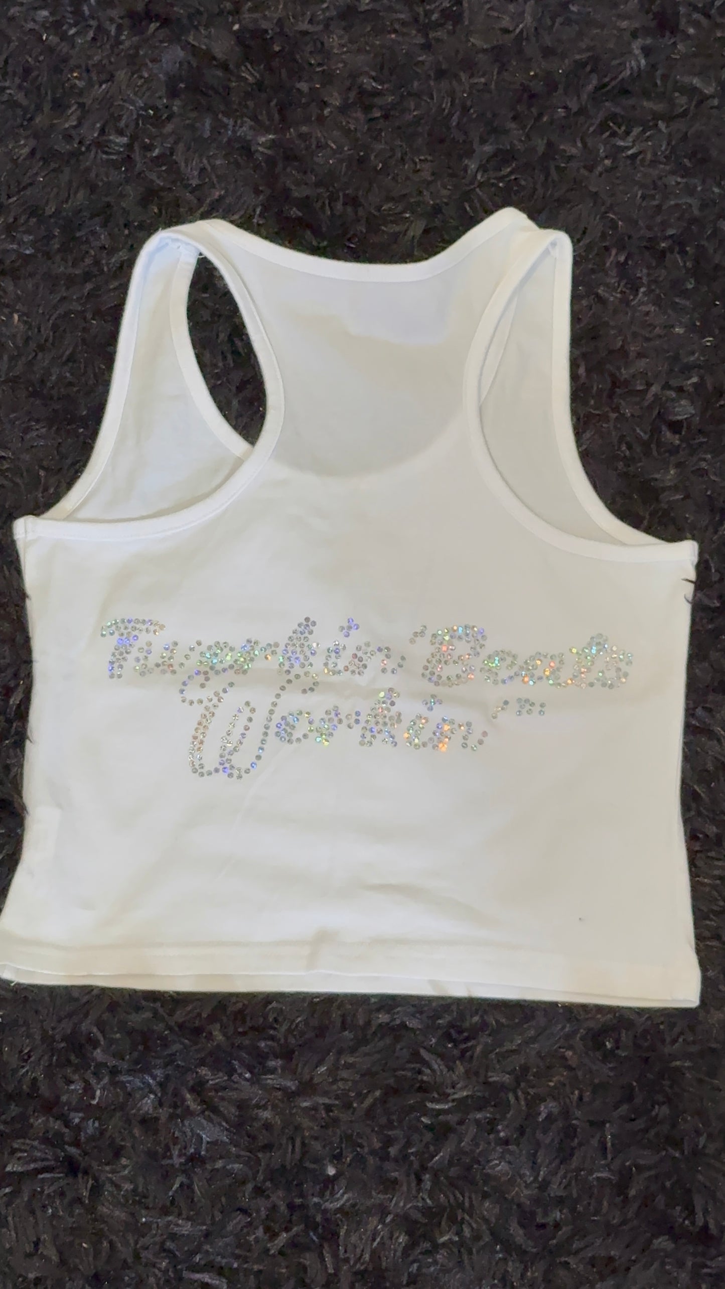 Pink & green tbw front of tank/ glitter Tbw back of tank