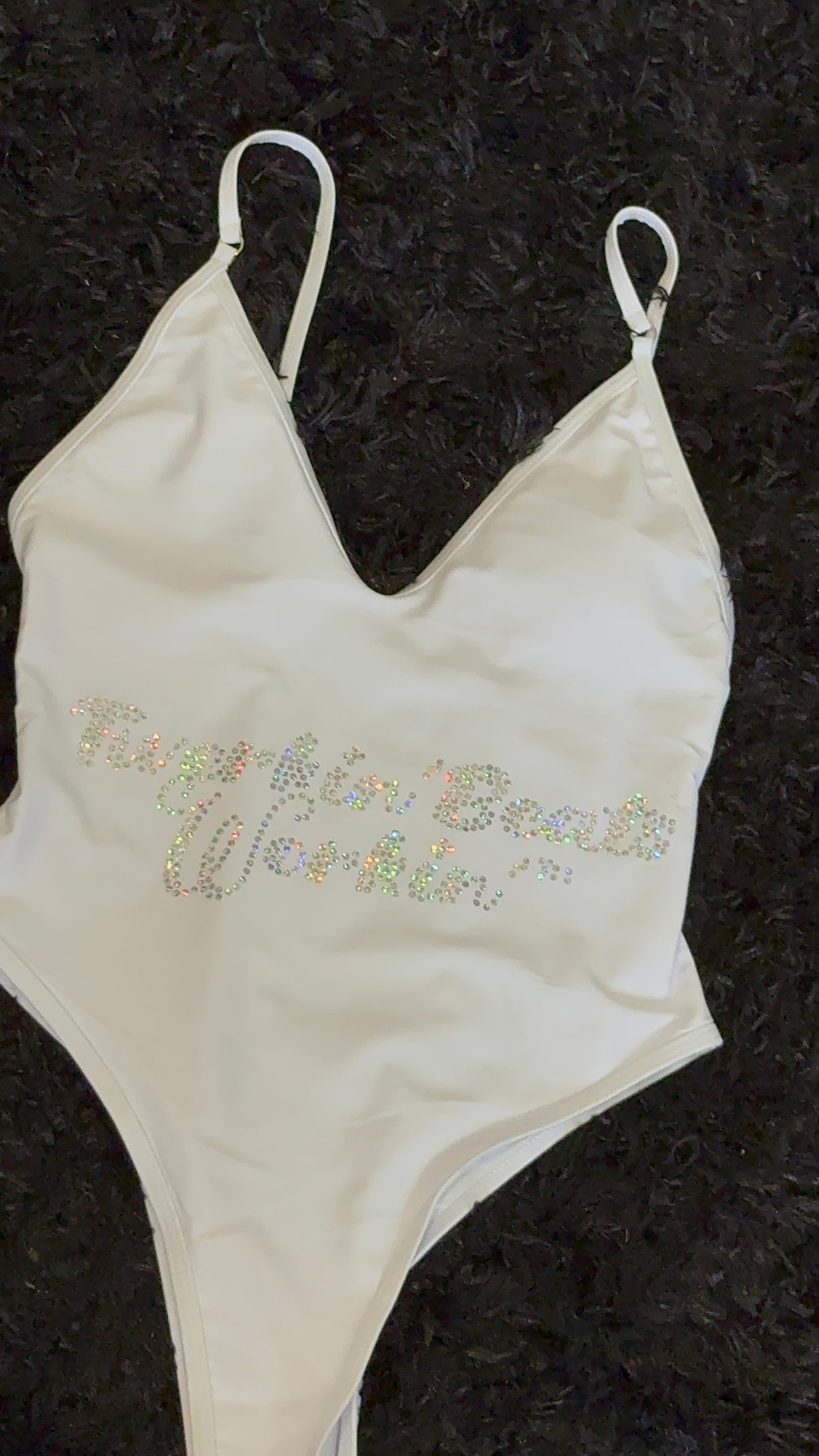 Purple and green booty designed Twerkin’ Beats Workin’ one piece