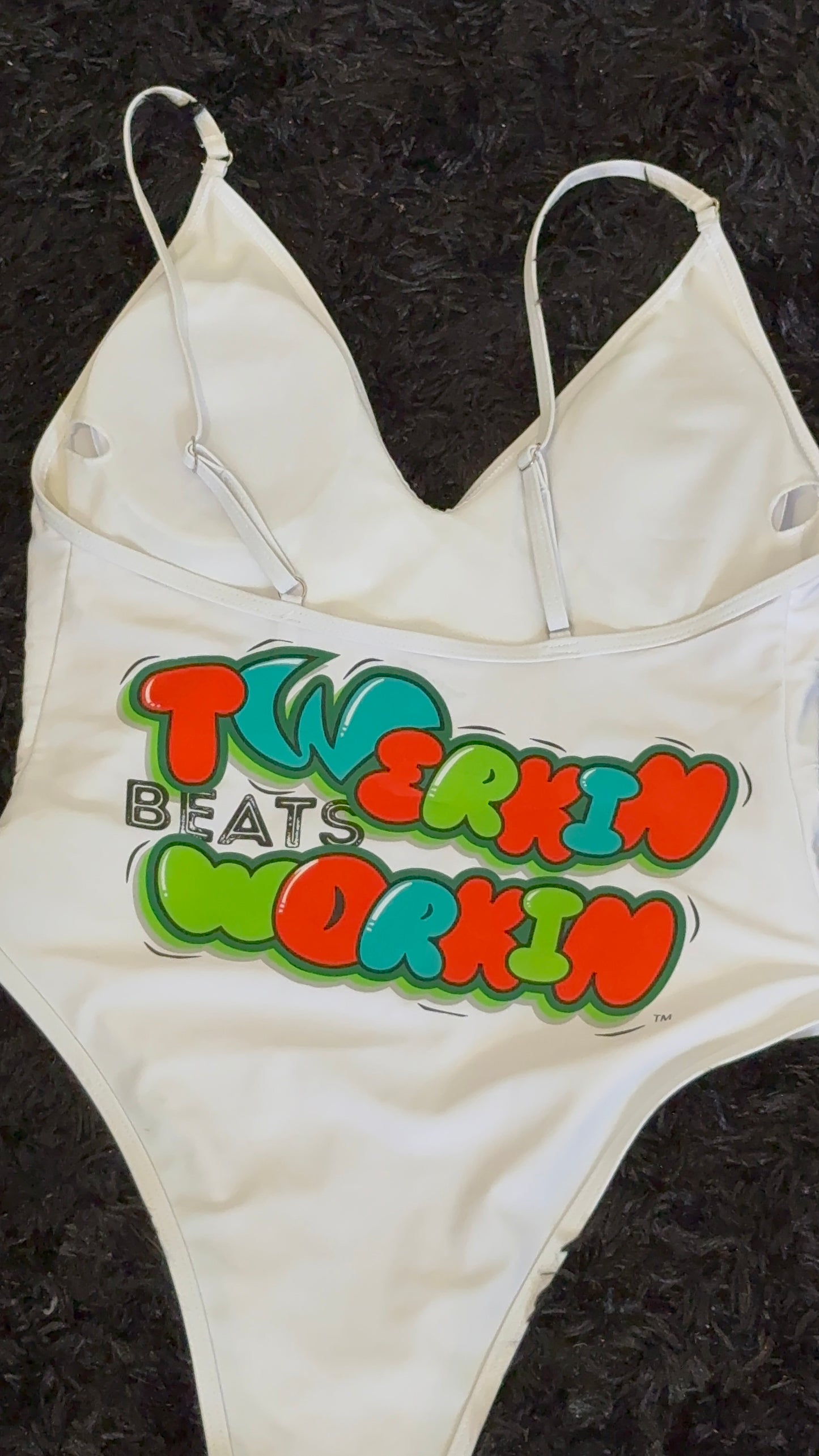 Orange, blue & green TBW designed one piece