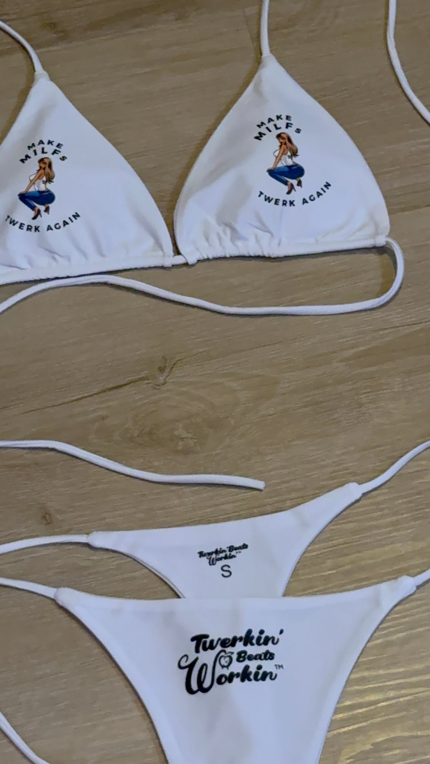 Make MILFs twerk again Twerkin’ Beats Workin’ designed bikini