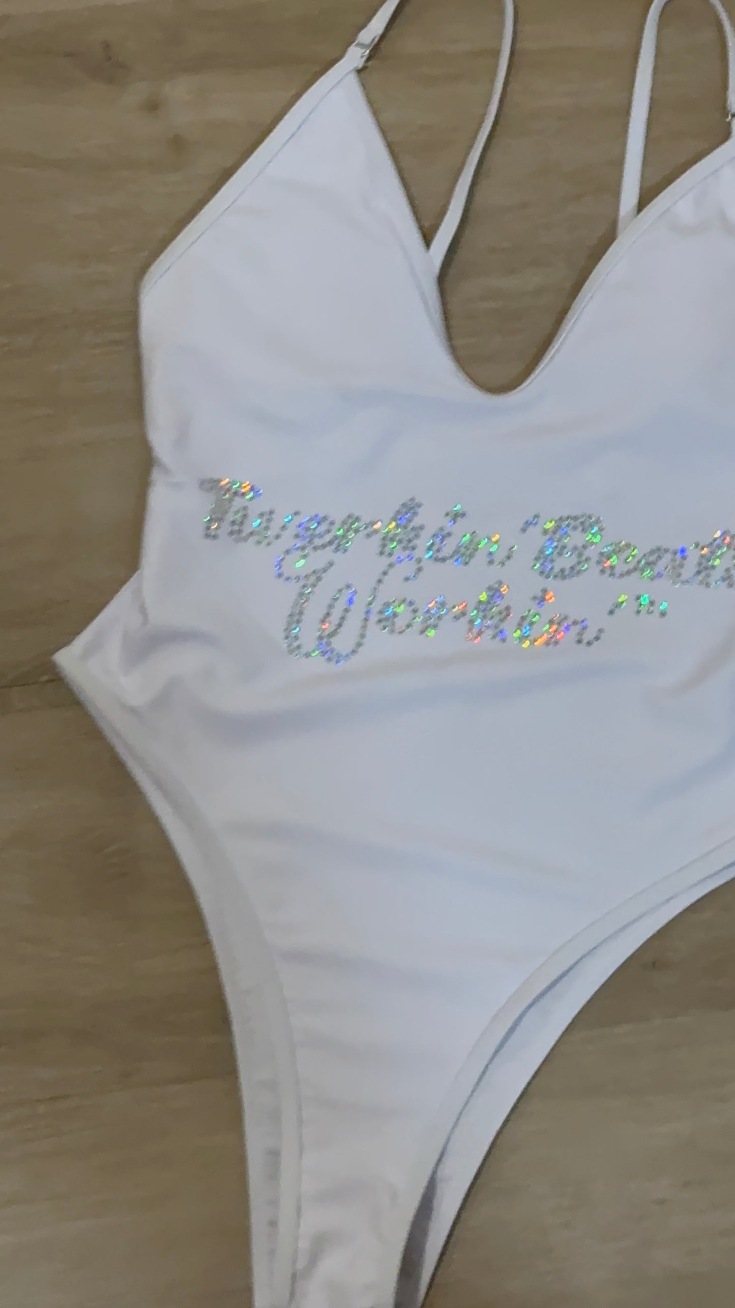 Pink and green TBW designed one piece