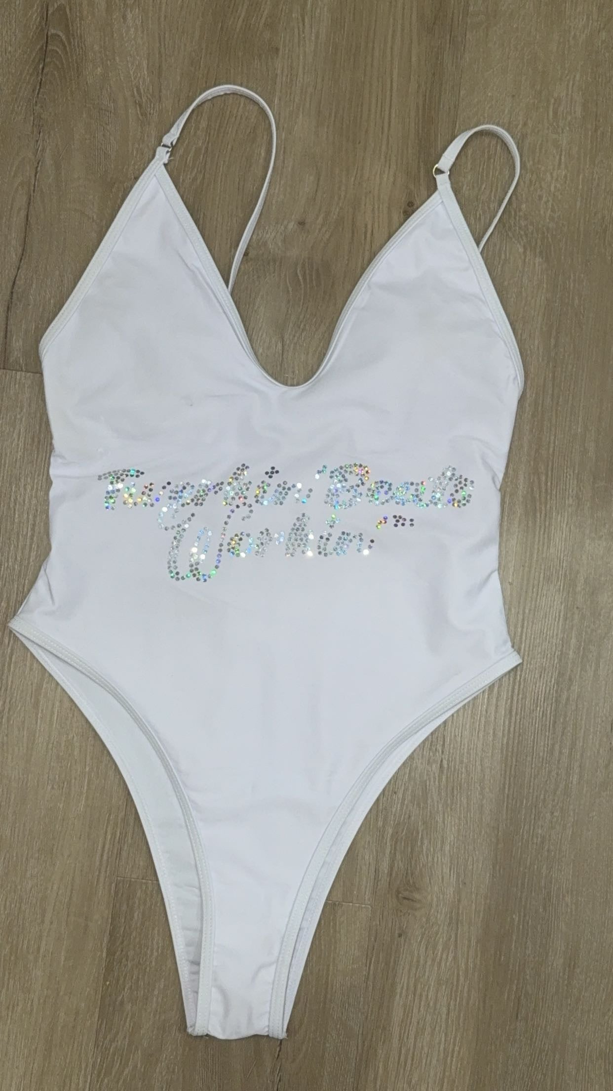 Purple and green booty designed Twerkin’ Beats Workin’ one piece