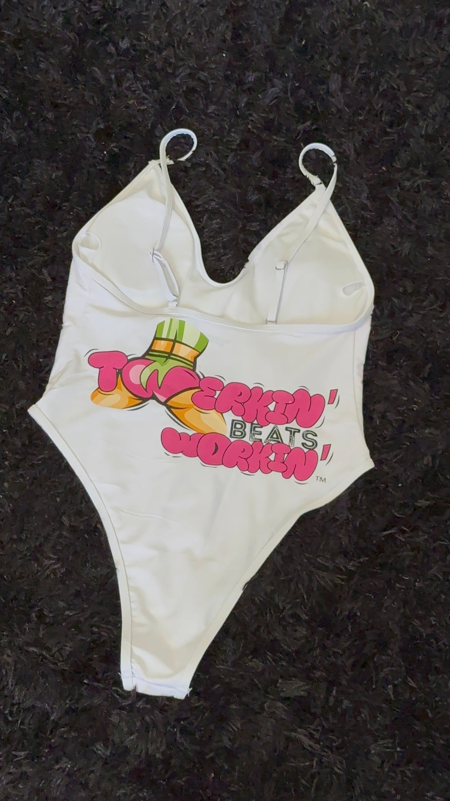 Pink and green TBW designed one piece