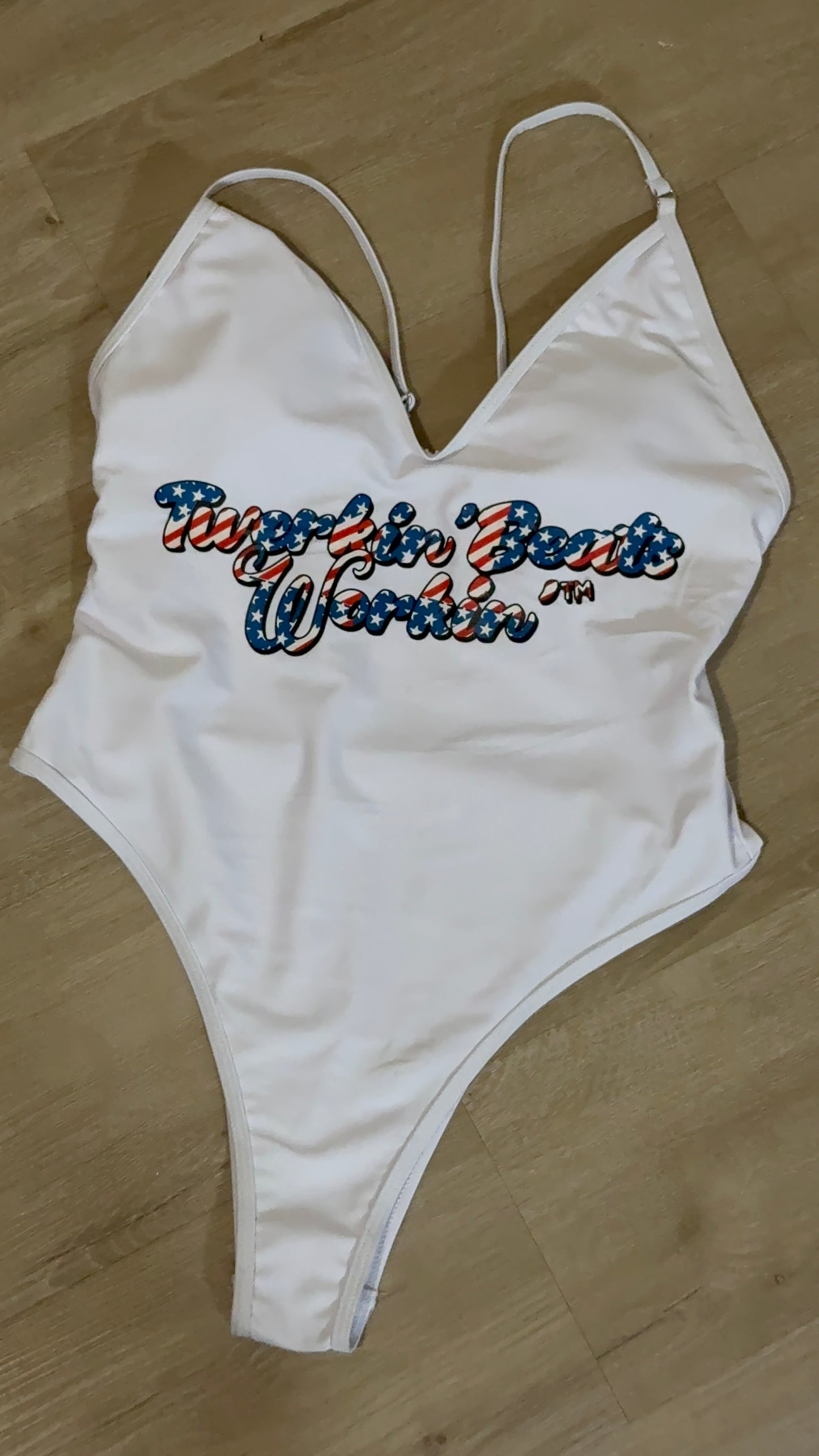 Make America Twerk Again design on Back onepiece