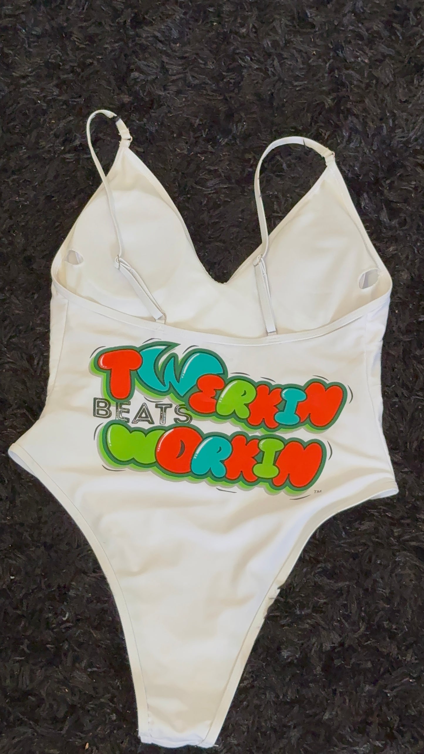 Orange, blue & green TBW designed one piece