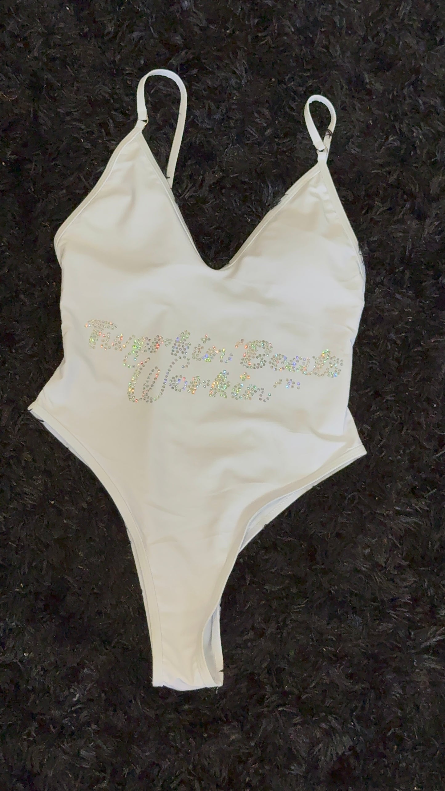 Purple and green booty designed Twerkin’ Beats Workin’ one piece