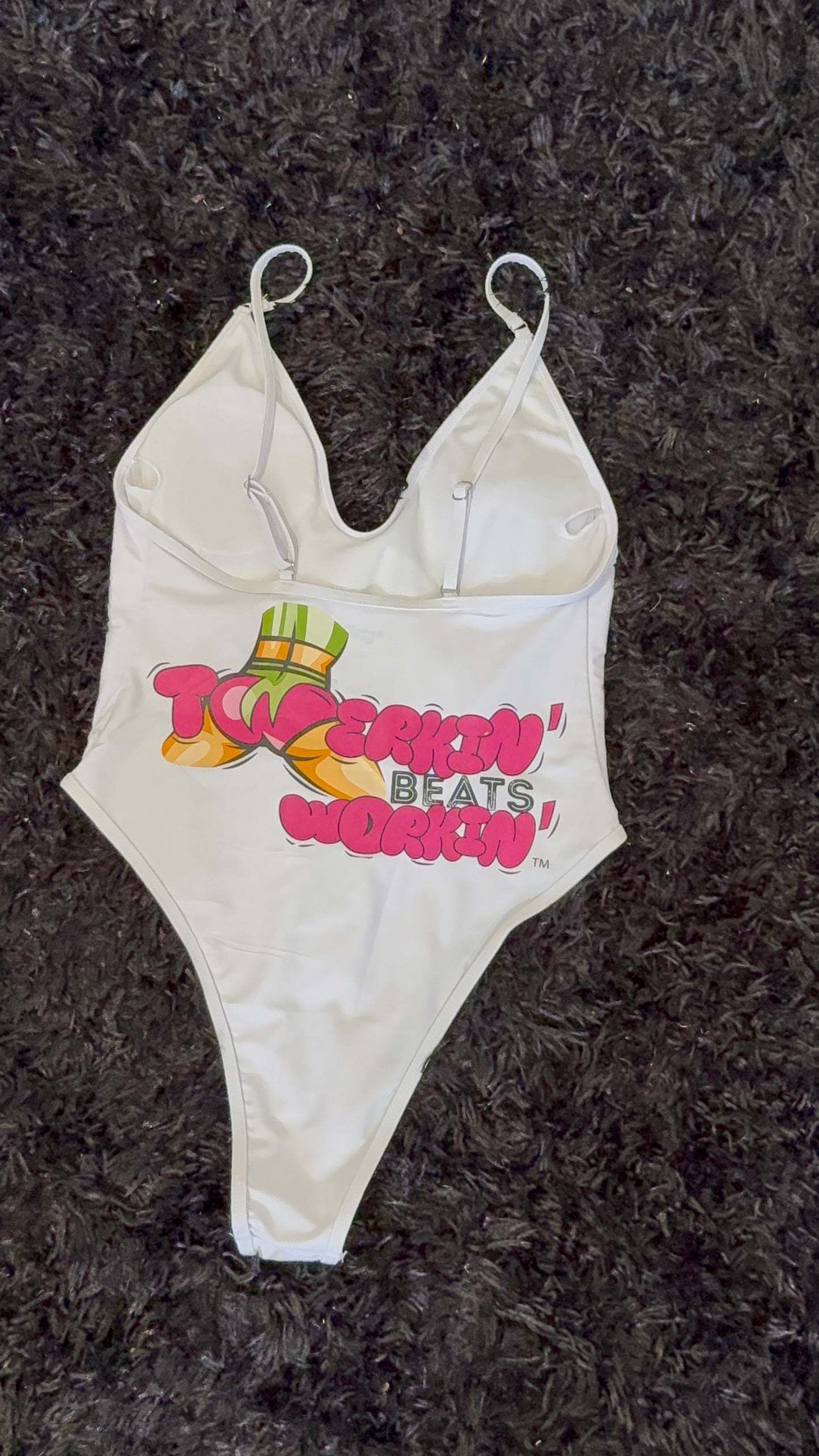 Pink and green TBW designed one piece