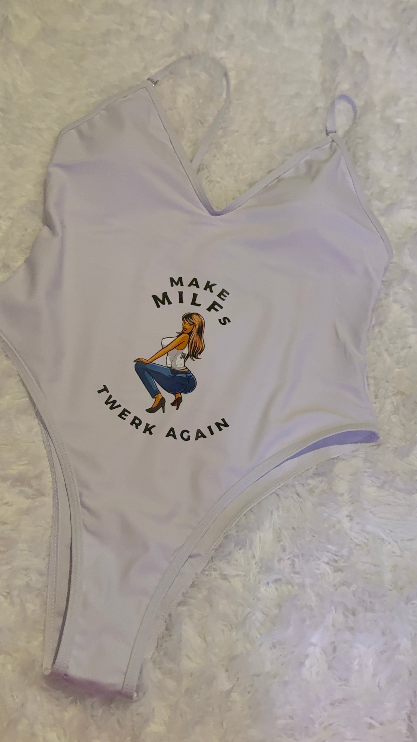 White Make Milfs Twerk Again design one piece