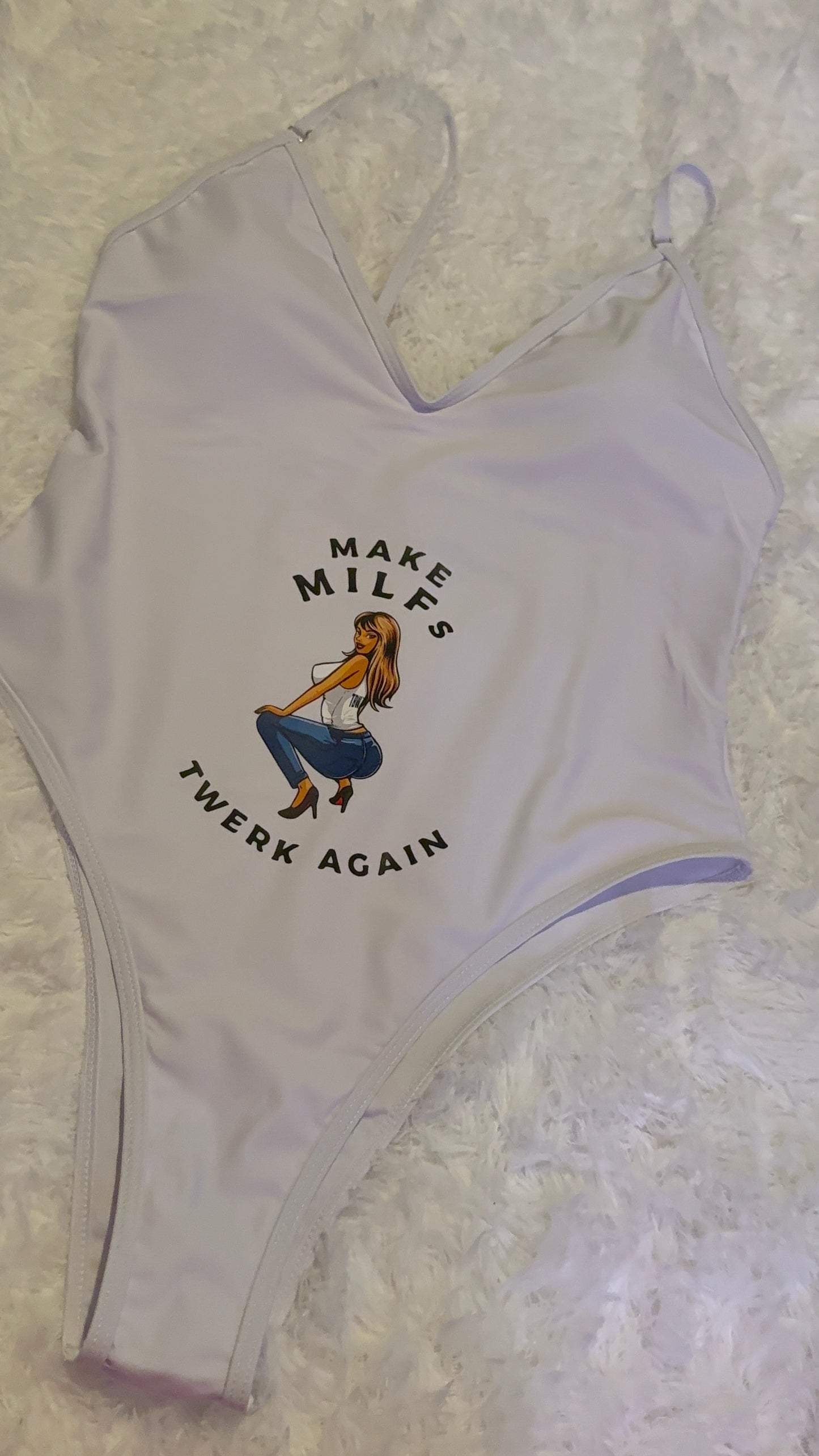 White Make Milfs Twerk Again design one piece