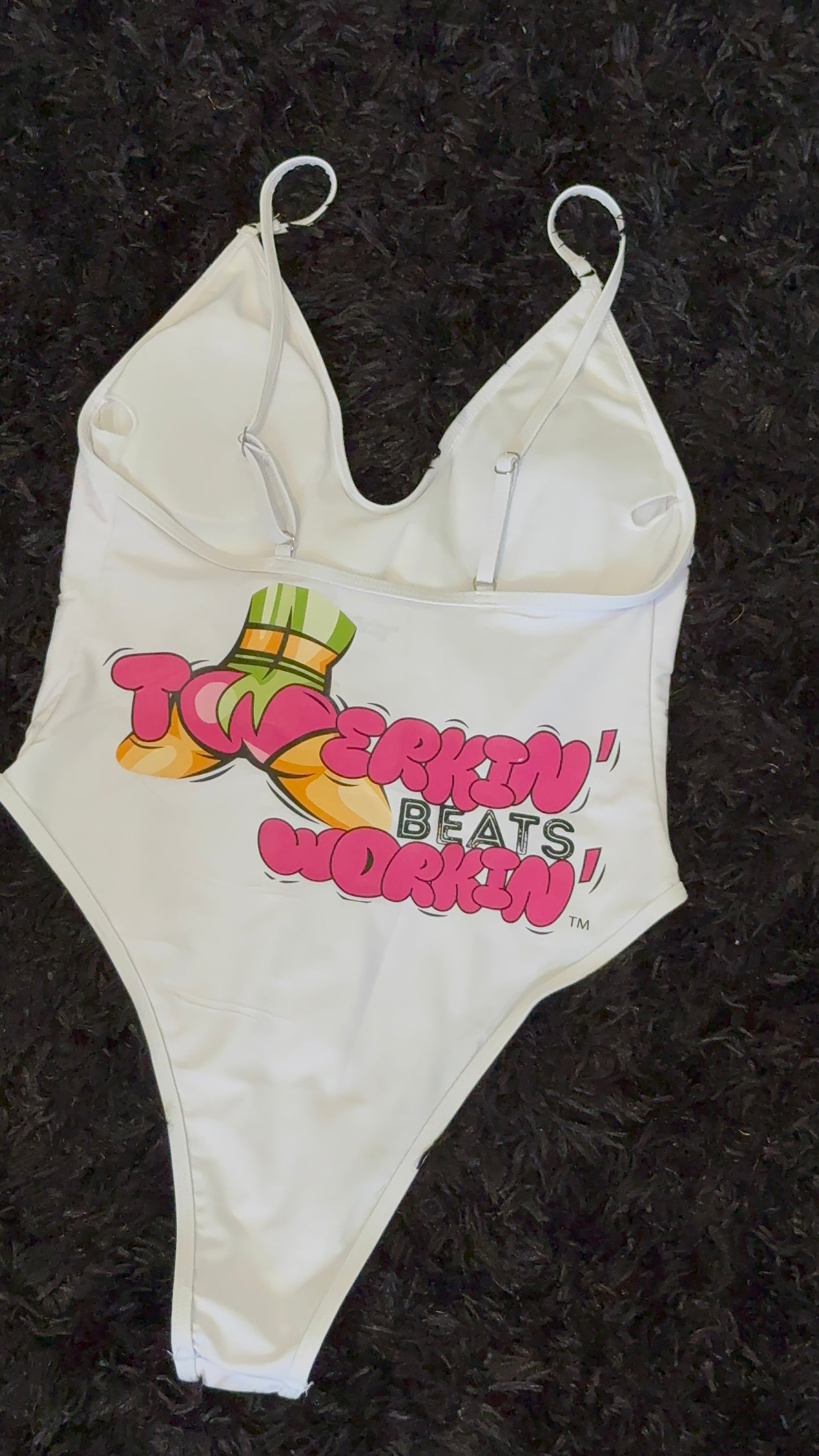 Pink and green TBW designed one piece