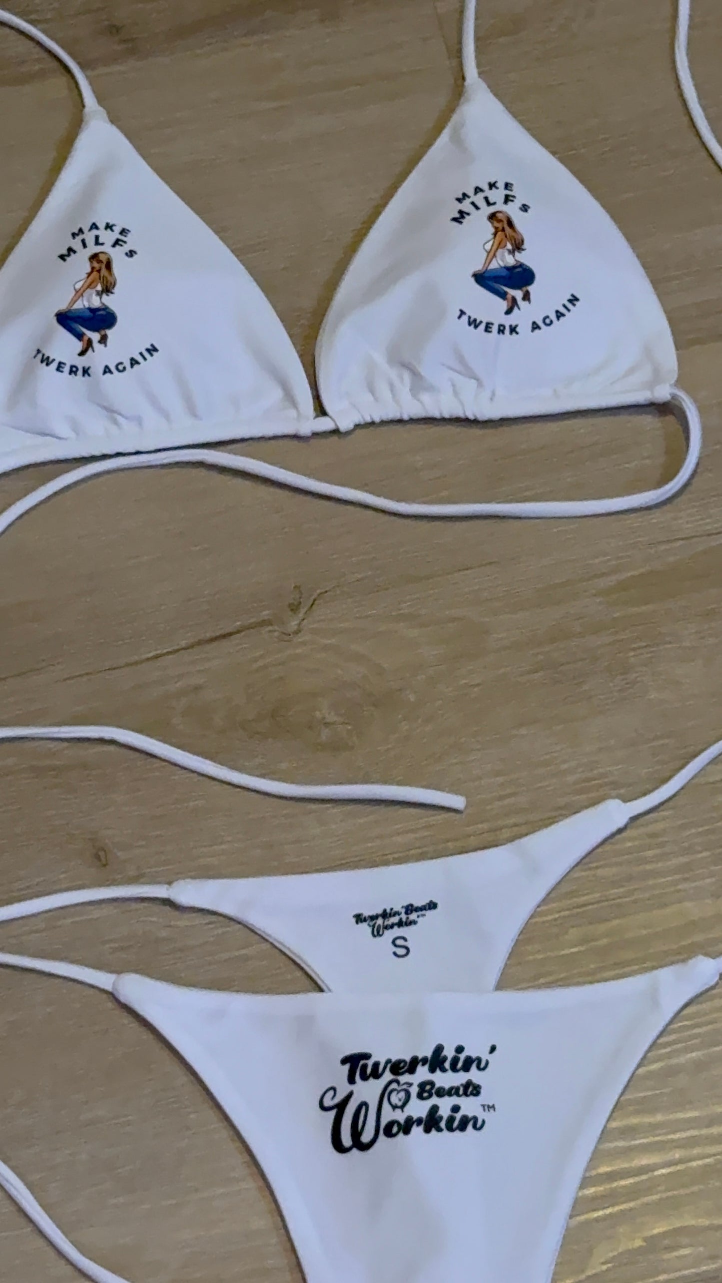 Make MILFs twerk again Twerkin’ Beats Workin’ designed bikini