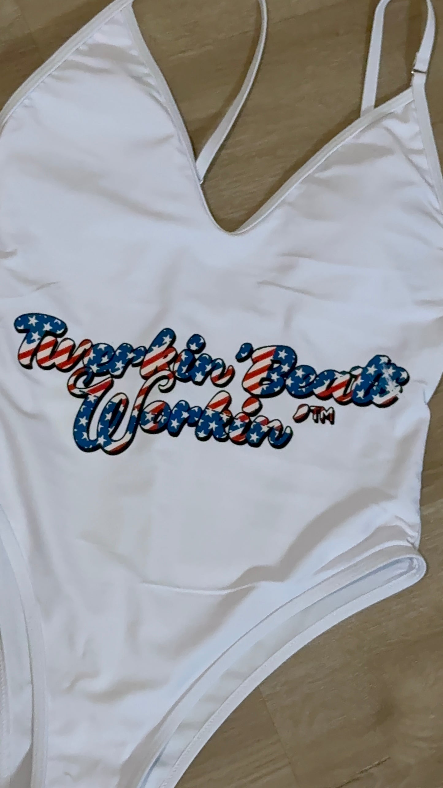 Make America Twerk Again design on Back onepiece