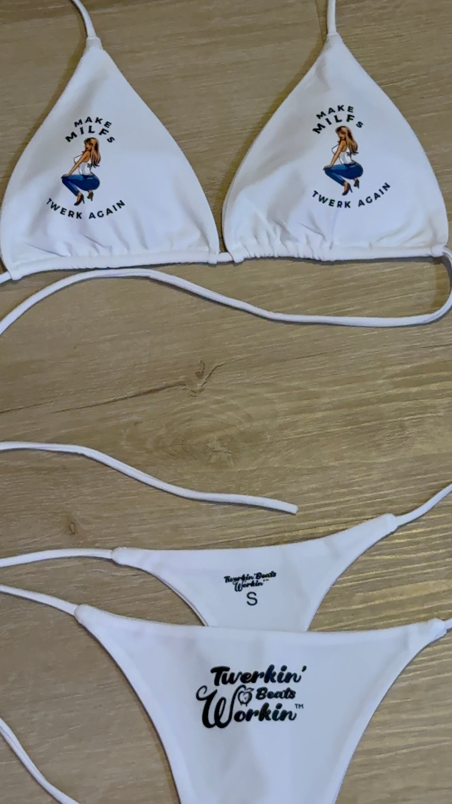 Make MILFs twerk again Twerkin’ Beats Workin’ designed bikini